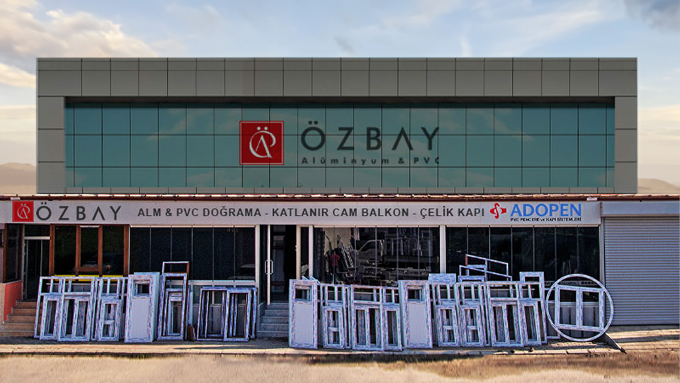 Özbay atölyesinde alüminyum doğrama üretimi
